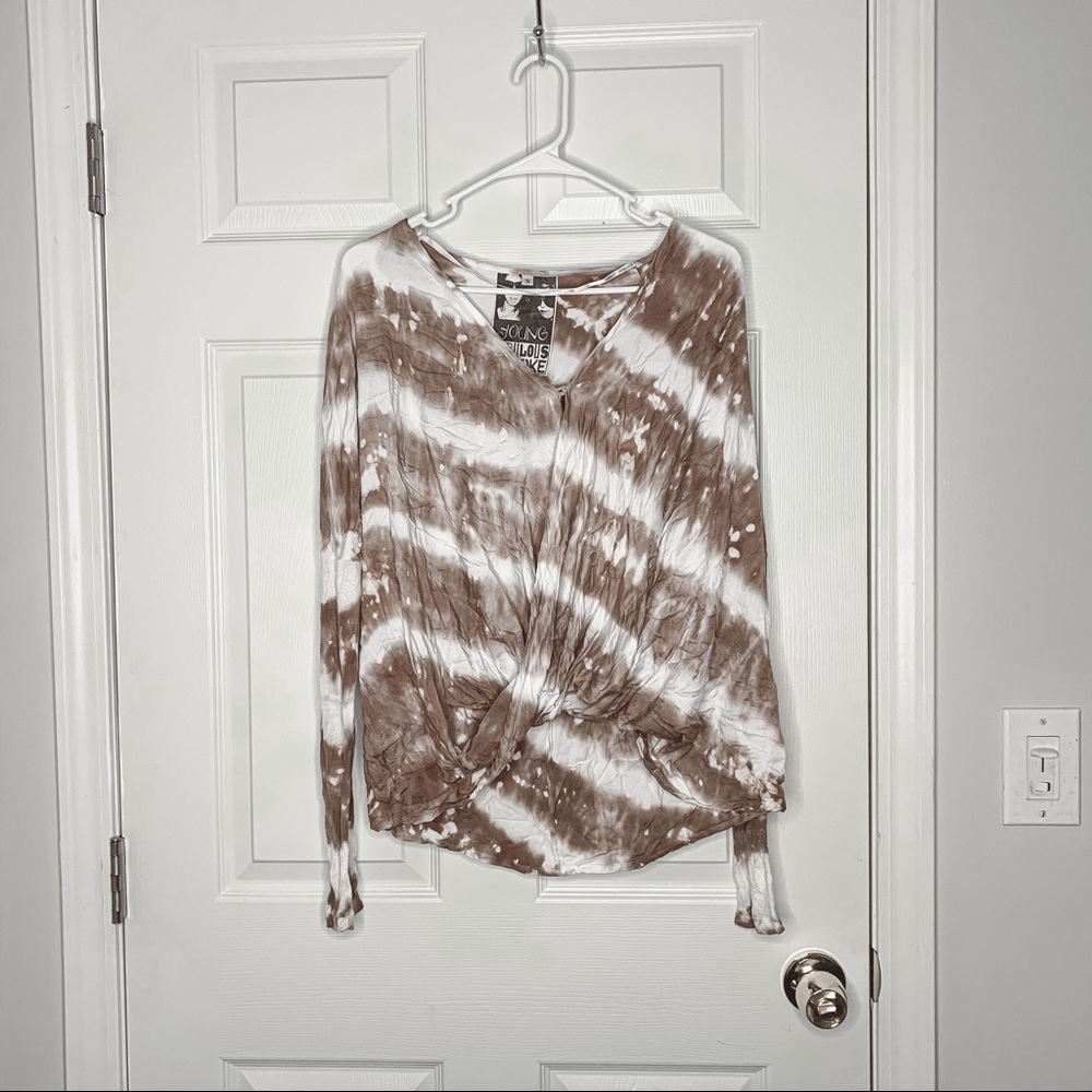 Young Fabulous and Broke tie dye wrap blouse